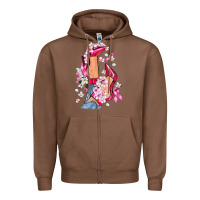 Chestnut Cancer high heels Breast Cancer Zipper Hoodie - FaDigitalArtStudio