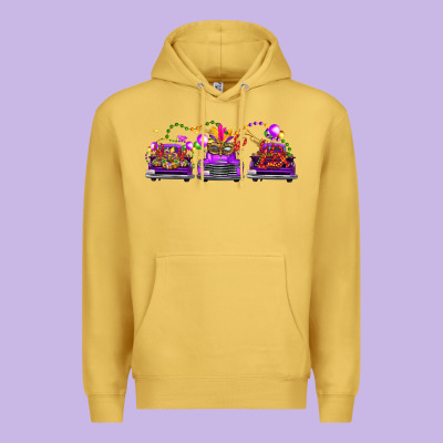 Mardi Gras Farm Trucks Premium Hoodie Designed By Fadigitalartstudio