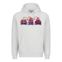Dove Grey Mardi Gras Farm Trucks Premium Hoodie - FaDigitalArtStudio