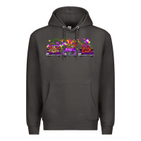 Smoke Mardi Gras Farm Trucks Premium Hoodie - FaDigitalArtStudio
