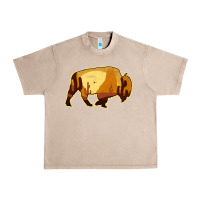 French Oak Desert Landscape Bison Silhouette Urban Heavy Tee - Bettercallsaul