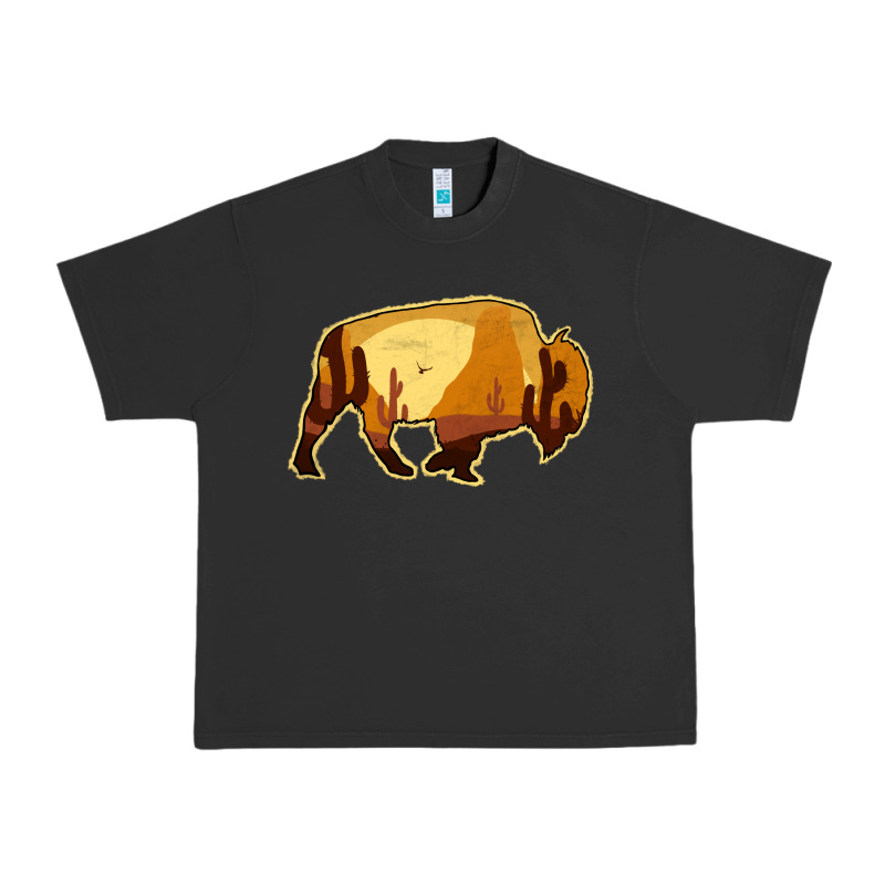 Desert Landscape Bison Silhouette Urban Heavy Tee by Bettercallsaul | Teevron