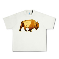 Pistachio Desert Landscape Bison Silhouette Urban Heavy Tee - Bettercallsaul