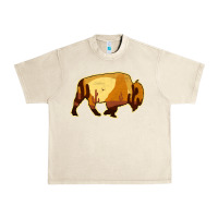 Sandshell Desert Landscape Bison Silhouette Urban Heavy Tee - Bettercallsaul