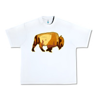 White Desert Landscape Bison Silhouette Urban Heavy Tee - Bettercallsaul