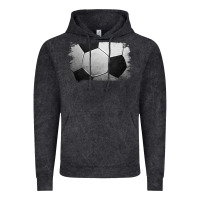 Vintage Black Soccer Ball Brushstroke Vintage Hoodie - RanaPortraitStore