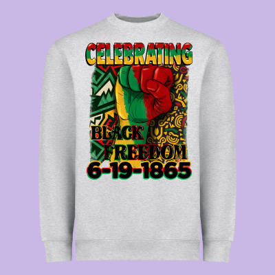 Celebrating Black Freedom 6 19 1865 Juneteenth Heavyweight Sweatshirt Designed By Cowgirlartshop