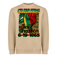 Mushroom celebrating black freedom 6 19 1865 juneteenth Heavyweight Sweatshirt - CowGirlArtShop