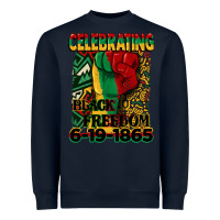 Navy celebrating black freedom 6 19 1865 juneteenth Heavyweight Sweatshirt - CowGirlArtShop