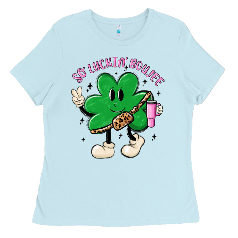 So Luckin Boujee Ladies Tee by MaliasSmallBusiness | Teevron