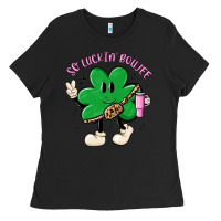 Black so luckin boujee Ladies Tee - MaliasSmallBusiness