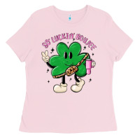 Bubblegum Pink so luckin boujee Ladies Tee - MaliasSmallBusiness