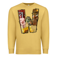 Antique Gold farm life alphabet lowercase letters w Premium Sweatshirt - BundleAndBundleShop