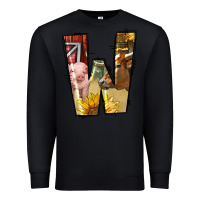 Black farm life alphabet lowercase letters w Premium Sweatshirt - BundleAndBundleShop