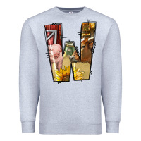 Heather Grey farm life alphabet lowercase letters w Premium Sweatshirt - BundleAndBundleShop