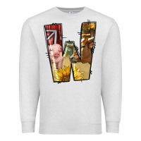 Oatmeal Heather farm life alphabet lowercase letters w Premium Sweatshirt - BundleAndBundleShop
