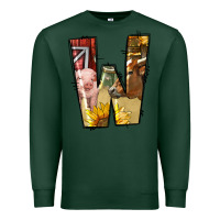 Sports Green farm life alphabet lowercase letters w Premium Sweatshirt - BundleAndBundleShop