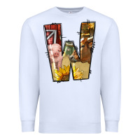 White farm life alphabet lowercase letters w Premium Sweatshirt - BundleAndBundleShop