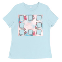 Baby Blue add your text photo collage life Ladies Tee - MaliasSmallBusiness