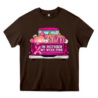 Chocolate Brown truck in october we wear pink Heavy Core Tee - AdoDesignShop