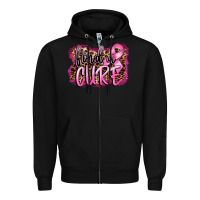 Black find a cure Zipper Hoodie - FaDigitalArtStudio