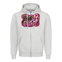 Dove Grey find a cure Zipper Hoodie - FaDigitalArtStudio