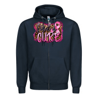 Navy find a cure Zipper Hoodie - FaDigitalArtStudio