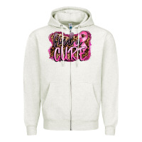 Oatmeal Heather find a cure Zipper Hoodie - FaDigitalArtStudio