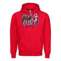 Red find a cure Zipper Hoodie - FaDigitalArtStudio