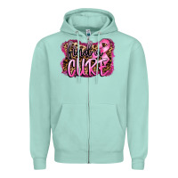 Seafoam find a cure Zipper Hoodie - FaDigitalArtStudio