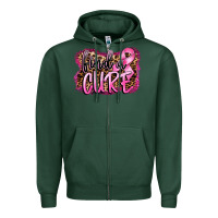 Sports Green find a cure Zipper Hoodie - FaDigitalArtStudio