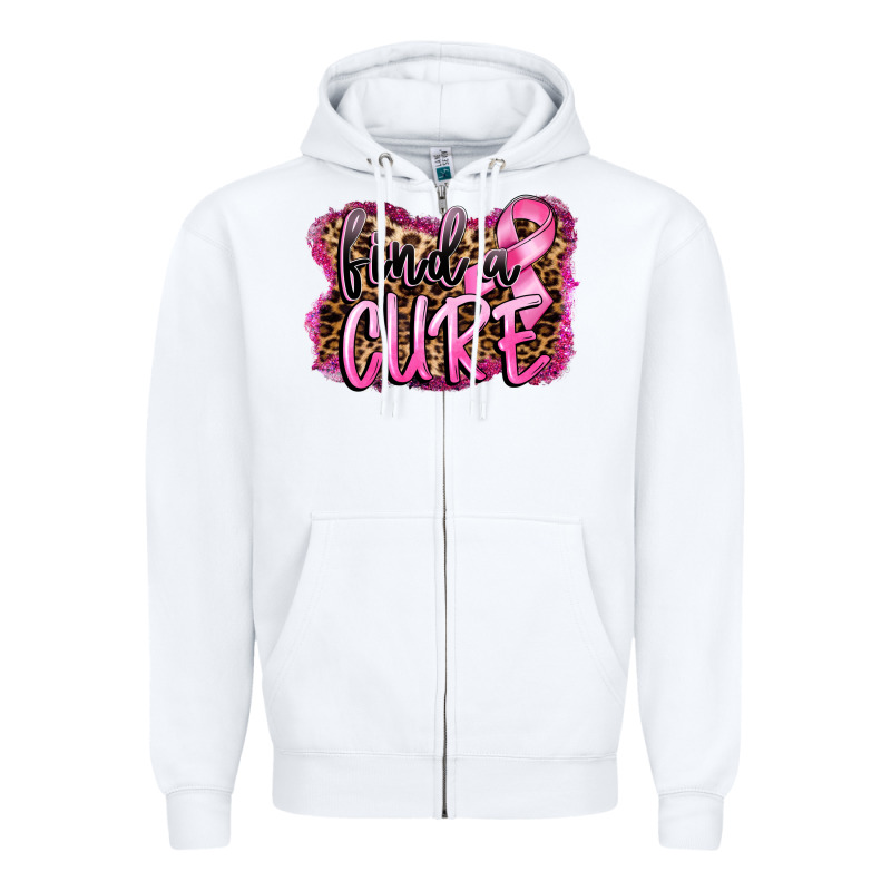 Find A Cure Zipper Hoodie by FaDigitalArtStudio | Teevron