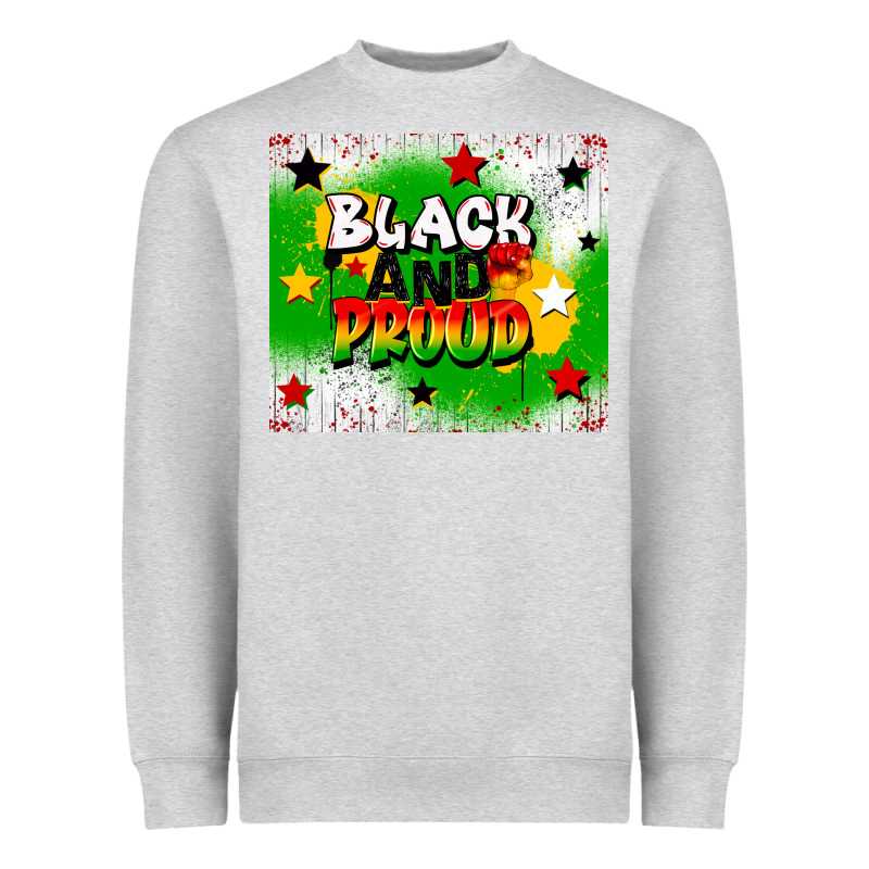 Black And Proud Heavyweight Sweatshirt by CowGirlArtShop | Teevron