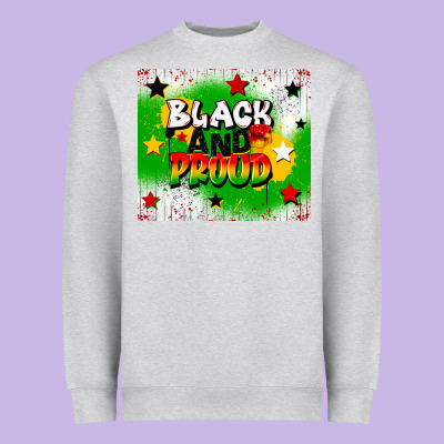 Black And Proud Heavyweight Sweatshirt Designed By Cowgirlartshop