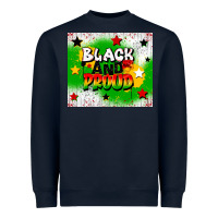 Navy black and proud Heavyweight Sweatshirt - CowGirlArtShop