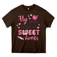 Chocolate Brown my class is full of sweet hearts Heavy Core Tee - MaliasSmallBusiness