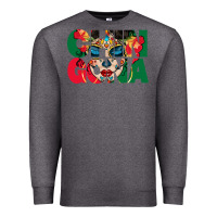 Charcoal Heather chingona sugar skull Premium Sweatshirt - BundleAndBundleShop