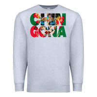 Heather Grey chingona sugar skull Premium Sweatshirt - BundleAndBundleShop