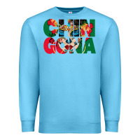 Ocean Blue chingona sugar skull Premium Sweatshirt - BundleAndBundleShop