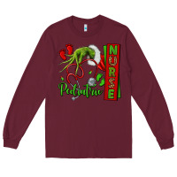 Burgundy Christmas Character Long Sleeve Tee - NancyCooperArtShop