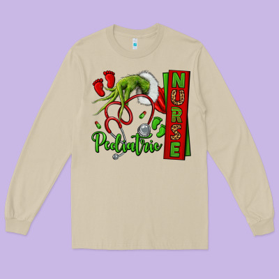 Christmas Character Long Sleeve Tee Designed By Nancycooperartshop