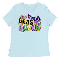 Baby Blue mardi gras queen Ladies Tee - MaliasSmallBusiness