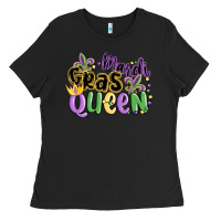 Black mardi gras queen Ladies Tee - MaliasSmallBusiness