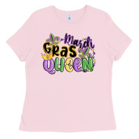 Bubblegum Pink mardi gras queen Ladies Tee - MaliasSmallBusiness