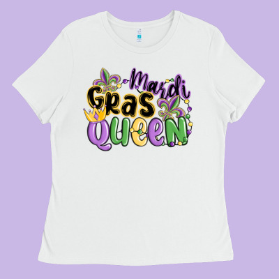 Mardi Gras Queen Ladies Tee Designed By Maliassmallbusiness