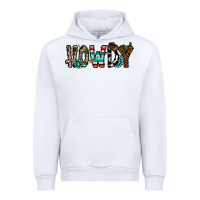 White howdy Urban Hoodie - CowhideDigitalArt