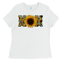 White Sunflower Leopard Mom Ladies Tee - Jasminsmagicworld