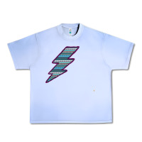 Grape Ice Purple Border Aztec Pattern Lightning Urban Heavy Tee - Bettercallsaul