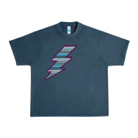 Purple Border Aztec Pattern Lightning Urban Heavy Tee | Teevron