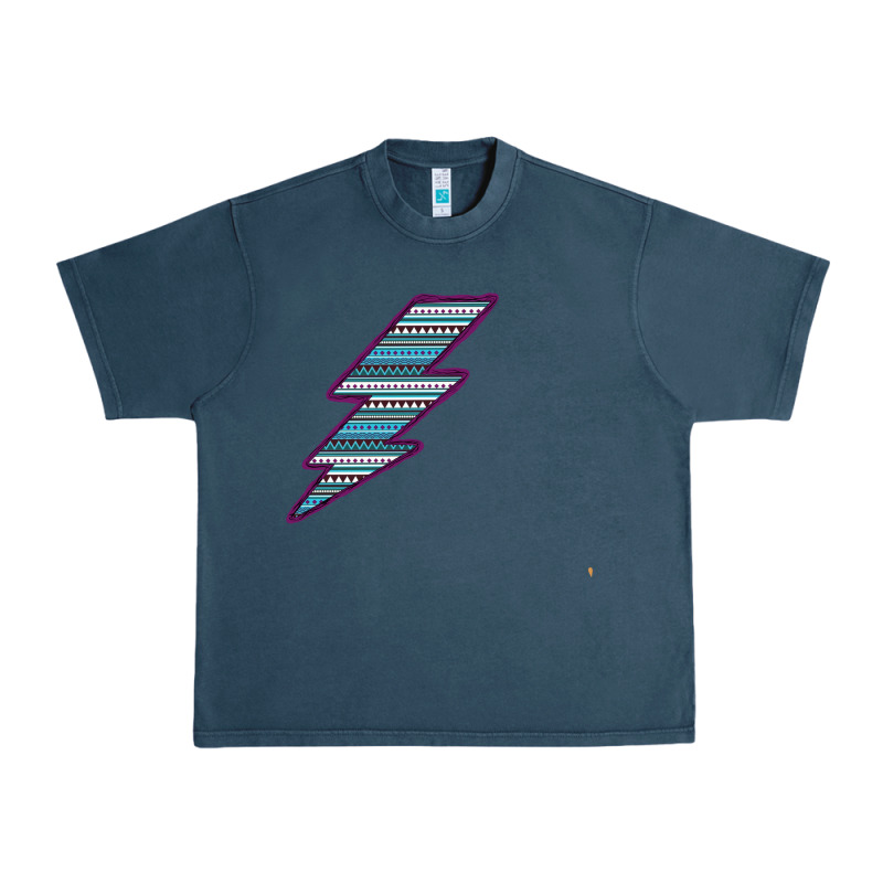 Purple Border Aztec Pattern Lightning Urban Heavy Tee by Bettercallsaul | Teevron